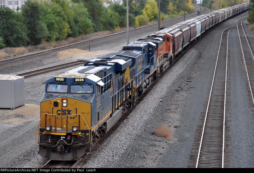 Westbound grain train